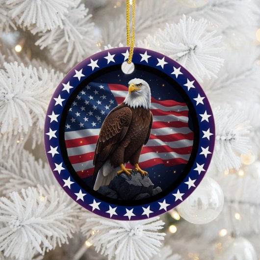 Classic American Patriotism Keramisch Ornament