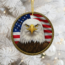 Classic American Patriotism  Keramisch Ornament