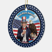 Classic American Patriotism  Keramisch Ornament (Links)