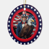 Classic American Patriotism  Keramisch Ornament (Links)