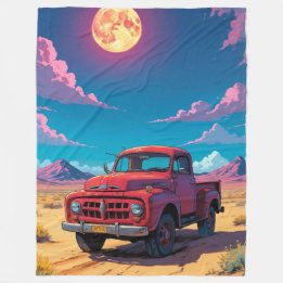 Classic American Pickup  Fleece Blanket