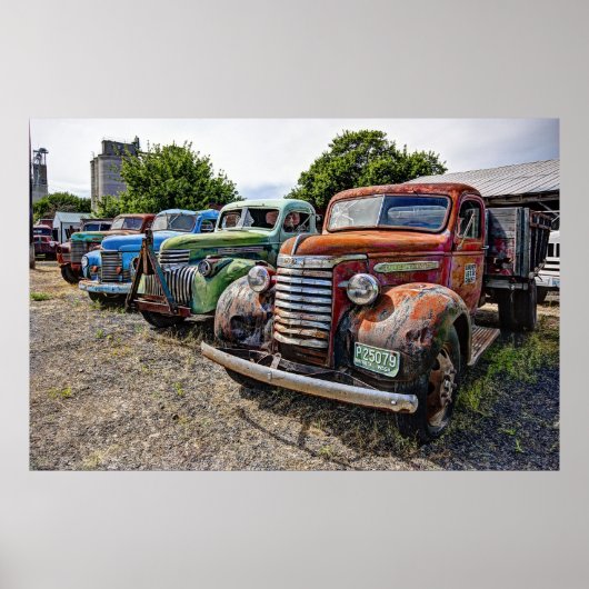 CLASSIC AMERICAN TRUCK LINEUP POSTER (Voorkant)