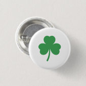 Classic and Lucky Three Leaf Clover Round Button (Voorkant /achterkant)