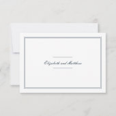 Classic and Simple Elegant Wedding RSVP (Achterkant)