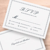 Classic and Simple Elegant Wedding RSVP