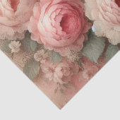 Classic Antiek Pastel Roze Rose Bloemen Decoupage Tissuepapier (Detail)