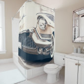Classic Antique Retro Voiture Douche rideau (En situation)