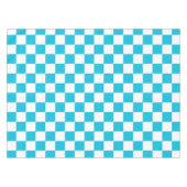 Classic aqua blue checkerboard tafelkleed (Voorkant (Horizontaal))