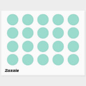 Classic Aqua en White Polka Dot Stickers (Vel)