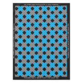 Classic Argyle Blue Black Diamond, speciaal gepers Tafelkleed (Voorkant)