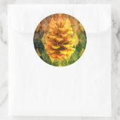 Classic  argyle pinecone rustiek goudgroen ronde sticker (Tas)