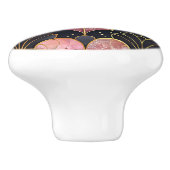 Classic Art Deco Fan Pattern Keramische Knop (Zijkant)