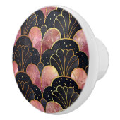 Classic Art Deco Fan Pattern Keramische Knop (Rechts)