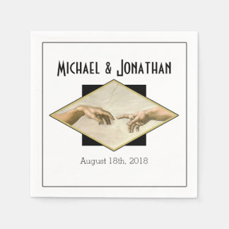 Classic Art Gay Wedding Servet