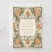 Classic Art Nouveau Floral Faire-part de mariage (Devant)