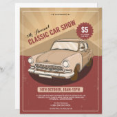 Classic Auto Show Flyer Sjabloon (Voorkant / Achterkant)