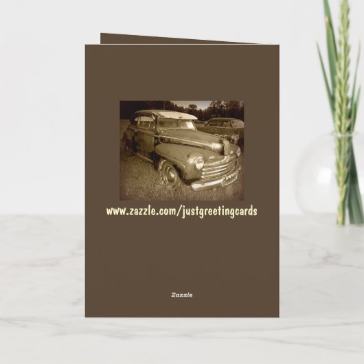 Classic Auto Vaderdag Kaart (Achterkant)