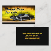Classic Auto's te koop Zwart  Auto Visitekaartje (Voorkant / Achterkant)