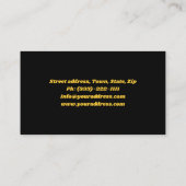 Classic Auto's te koop Zwart  Auto Visitekaartje (Achterkant)