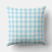 Classic Baby Blue Gingham Pattern Sierkussen (Achterkant)