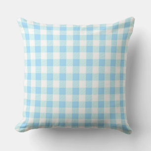 Classic Baby Blue Gingham Pattern Sierkussen