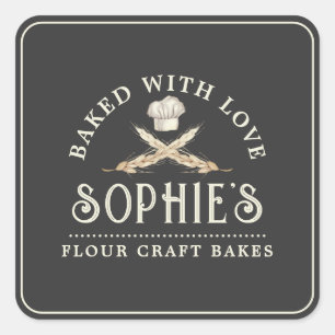 Classic Baker Logo Pâtisserie Chef Étiquette de pr