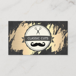 Classic Barber Shop Gold Brushed Visitekaartje