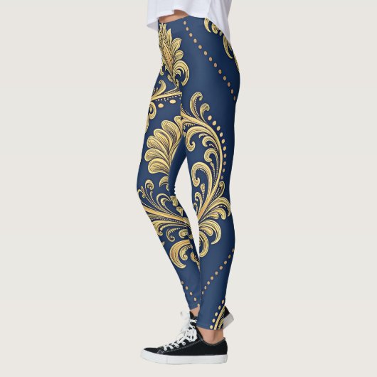 Classic Baroque Ornamental Gold Leggings (Links)
