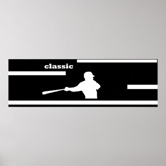 CLASSIC BASEBALL SWING POSTER (Voorkant)