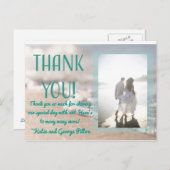 Classic Beach Wedding Dank u Briefkaart (Voorkant / Achterkant)