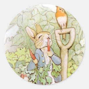 Classic Beatrix Potter Schattige Konijntje Ronde Sticker