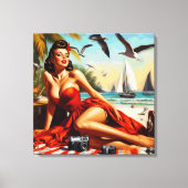 Classic Beauty Pinup Canvas Afdruk (Voorkant)