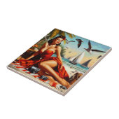 Classic Beauty Pinup Tegeltje (Zijkant)