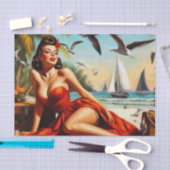Classic  Beauty Pinup Tissuepapier (Craft)