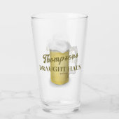 Classic Beer Retro gepersonaliseerd Glas (Achterkant)
