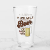 Classic Beer Retro Gepersonaliseerd Glas (Achterkant)