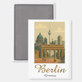Classic  Berlijn Duitsland Landmark Magneet (Voorkant / Achterkant)