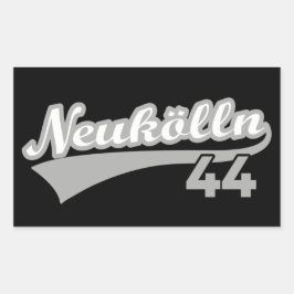 Classic Berlin Neukölln 44 Stadsnummer Rechthoekige Sticker