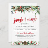 Classic Berries Greenery Corporate kerstfeest Kaart (Voorkant / Achterkant)