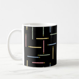 Classic Birthday Candles - Zwarte koffie Mok