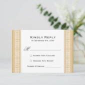 Classic Birthday Party Gold RSVP Response Card (Debout devant)