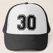 Classic Black 30th Birthday Party Trucker Hat Trucker Pet (Voorkant)