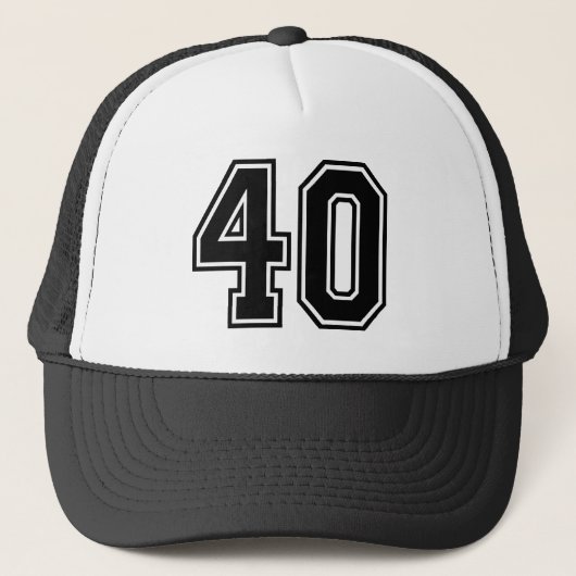 Classic Black 40th Birthday Party Trucker Hat Trucker Pet (Voorkant)