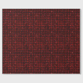 Classic Black and Glitter Red Houndstooth Pattern  Cadeaupapier (Vlak)