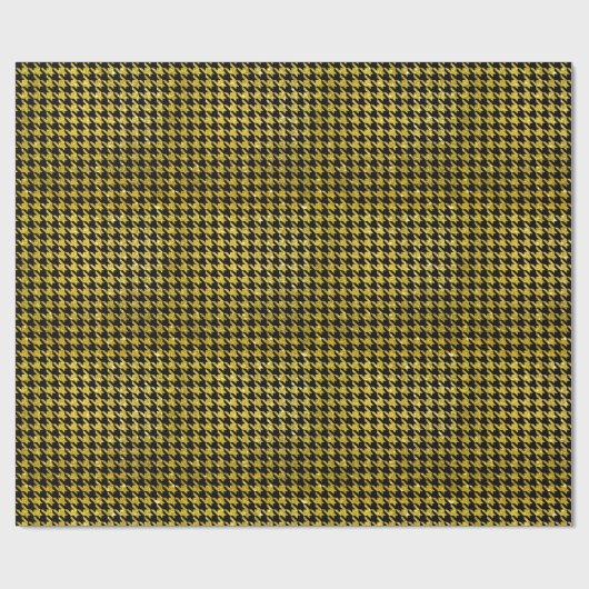 Classic Black and Gold Houndstooth Pattern  Cadeaupapier (Vlak)