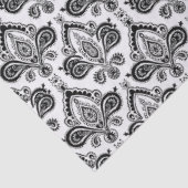 Classic Black and White Damask Textile Pattern Tissuepapier (Detail)