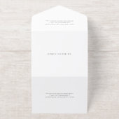 Classic Black and White Elegant Wedding All In One Uitnodiging (Buiten)