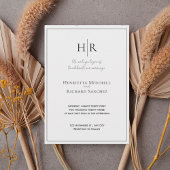 Classic Black and White Formal Wedding Invitation