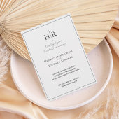 Classic Black and White Formal Wedding Invitation