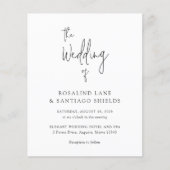 Classic Black and White Modern Wedding Invitation (Voorkant)